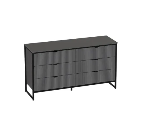 Комод 6 ящ "Нора" спальня Графит