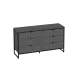 Комод 6 ящ "Нора" спальня Графит