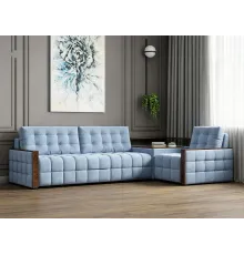 Диван угловой Монако А НПБ (левый ,Катания 06 "Вельветекс"/ накладки-венге) кат.2