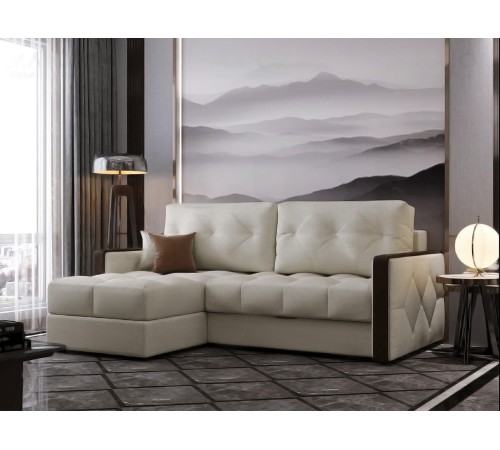 Диван Мажор А (левый угол, ткань Фабио оливе ( виптекстиль))