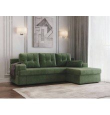 Диван угловой Мега (угол левый) Космо кофе Виптекстиль 6 кат