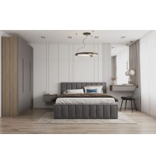 Кровать Лана 1,6 Графит Софт