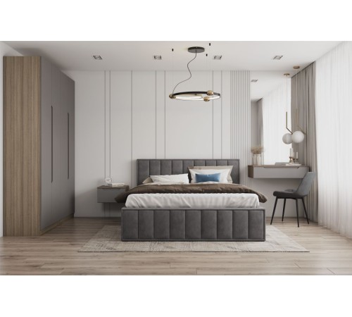 Кровать Лана 1,6 Графит Софт Кровать Лана 1,6 Графит Софт
