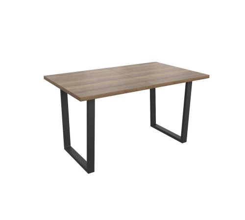 Л "FIT" 1400 Стол раздвижной 1400(1800)*750*850 (дуб Галифакс Табак / черный) Л "FIT" 1400 Стол раздвижной 1400(1800)*750*850 (дуб Галифакс Табак / черный)