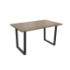 Л "FIT" 1400 Стол раздвижной 1400(1800)*750*850 (дуб Галифакс Табак / черный)