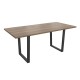 Л "FIT" 1400 Стол раздвижной 1400(1800)*750*850 (дуб Галифакс Табак / черный)