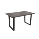 Л "FIT" 1400 Стол раздвижной 1400(1800)*750*850 (Камень темный / черный)