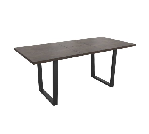 Л "FIT" 1400 Стол раздвижной 1400(1800)*750*850 (Камень темный / черный) Л "FIT" 1400 Стол раздвижной 1400(1800)*750*850 (Камень темный / черный)