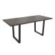 Л "FIT" 1400 Стол раздвижной 1400(1800)*750*850 (Камень темный / черный)