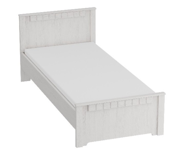 МГ Детская "Прованс" Кровать 900 (970*2070*850) (Бодега белая/Патина премиум)
