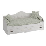 МГ Детская "Прованс" Кровать с ящиками (1945*840*885) (Бодега белая/Патина премиум)