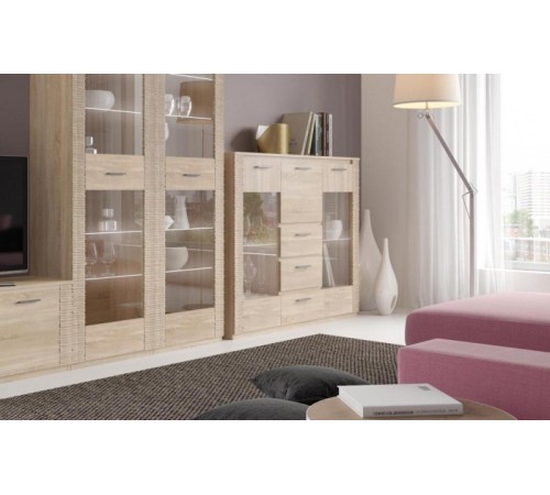 МГ Гостиная "Элана" Комод с баром (1400*410*1180) (Дуб сонома)