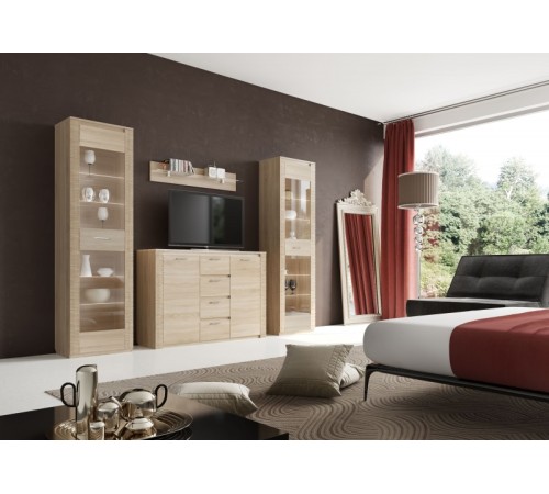 МГ Гостиная "Элана" Шкаф однодверный (585*410*2085) (Дуб сонома)