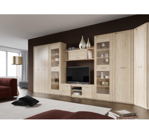 МГ Гостиная "Элана" Шкаф однодверный (585*410*2085) (Дуб сонома)