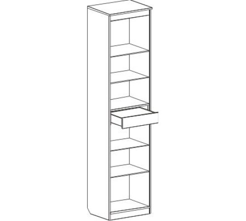 МГ Гостиная "Элана" Витрина (505*410*2085) (Дуб сонома)