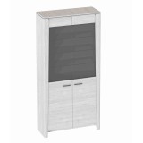 МГ Гостиная "Мальта" Шкаф двухдверный витрина (1050*395*2110) (Дуб Винтерберг)