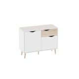 МГ Гостиная "Соната" Комод 0,98 (Белый фон/Дуб сонома)