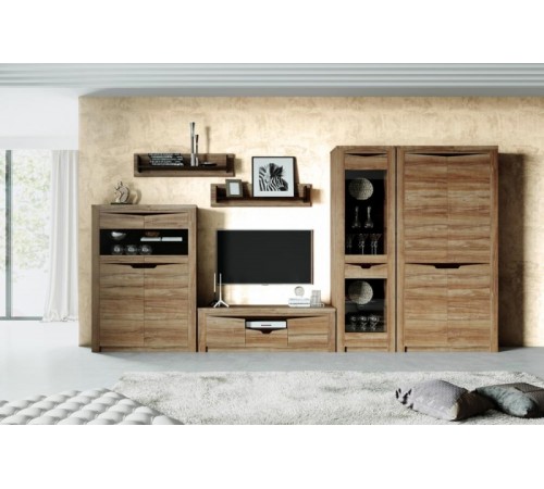 МГ Гостиная "Соренто" Полка (1070*186*250) (Дуб Стирлинг/Кофе матовый)