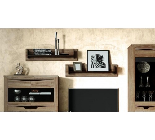 МГ Гостиная "Соренто" Полка (1070*186*250) (Дуб Стирлинг/Кофе матовый)