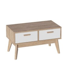МГ Прихожая "Калгари" Тумба с 2 ящиками (805х390х450) (Дуб натуральный светлый/Белый)