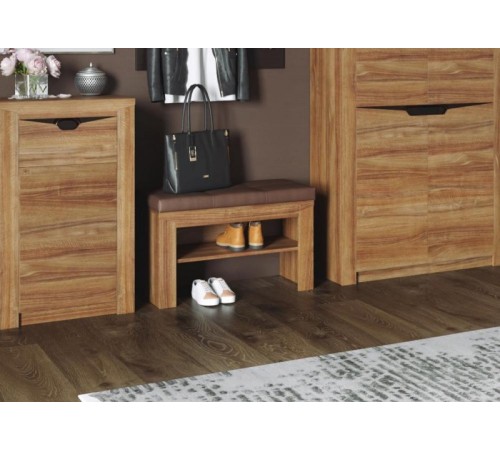 МГ Прихожая "Соренто" Тумба открытая (800*400*460) (Дуб стирлинг/Кофе структурный матовый)