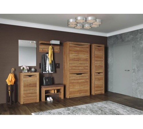 МГ Прихожая "Соренто" Тумба с дверцей и ящиком (600*385*985)(Дуб бонифаций/Кофе структурный мат)