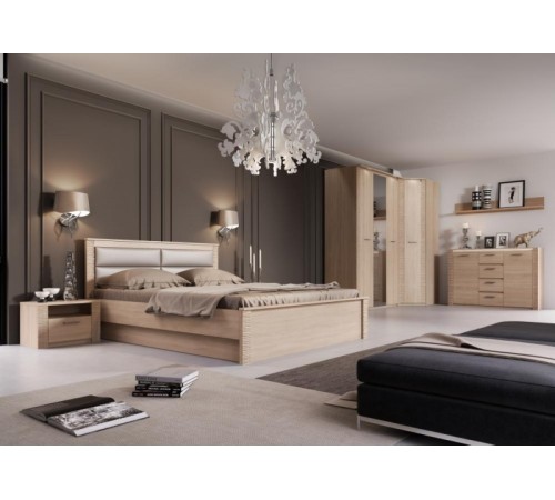 МГ Спальня "Элана" Кровать 1400 (1465*2085*935) (Дуб сонома)