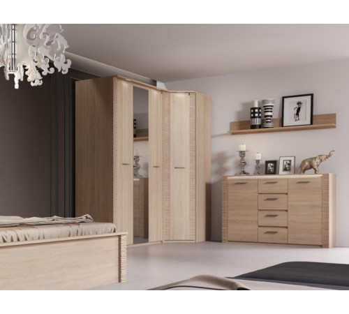 МГ Спальня "Элана" Шкаф трехдверный (1430*645*2185) (Дуб сонома)