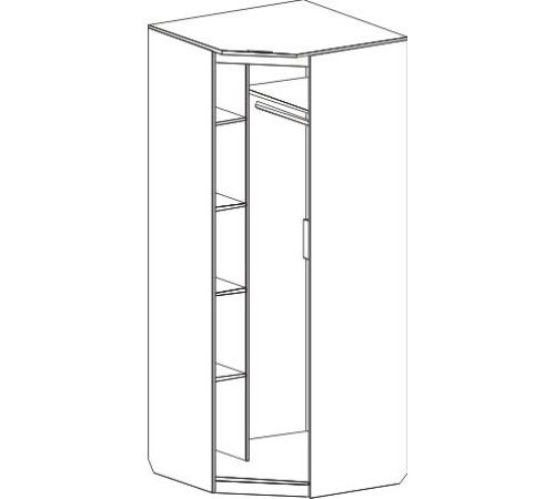 МГ Спальня "Элана" Шкаф угловой (900*900*2185) (Дуб сонома)