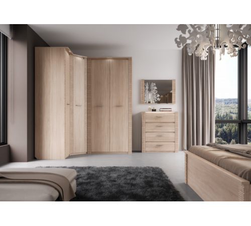 МГ Спальня "Элана" Шкаф угловой (900*900*2185) (Дуб сонома)
