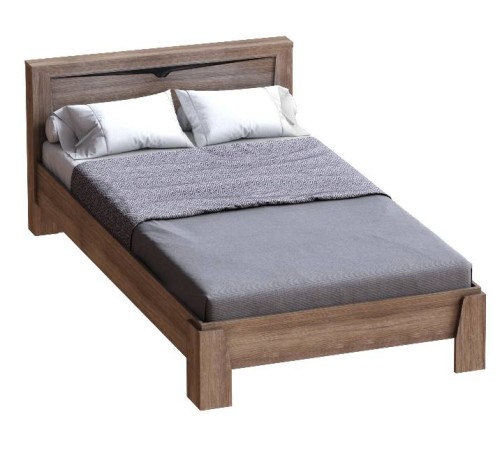 МГ Спальня "Соренто" Кровать 1400 (1480*2150*880) (Дуб Стирлинг/Кофе матовый)