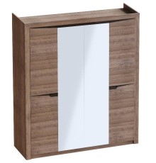 МГ Спальня "Соренто" Шкаф четырехдверный (1965*545*2200) (Дуб Стирлинг/Кофе матовый) СНЯТ