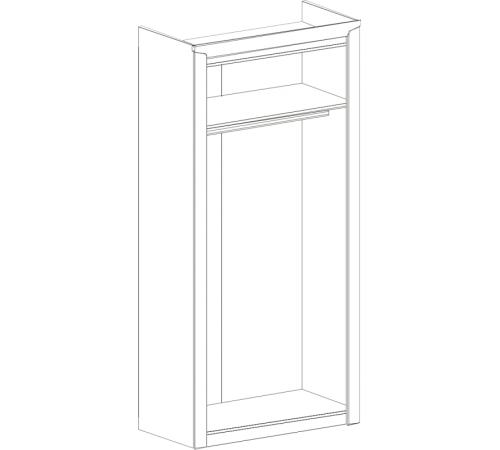 МГ Спальня "Соренто" Шкаф двухдверный (1065*545*2200) (Дуб Стирлинг/Кофе матовый)