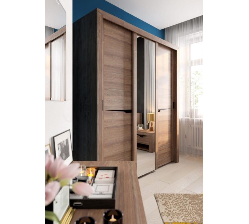 МГ Спальня "Соренто" Шкаф с раздвижными дверями (1940*620*2200) (Дуб Стирлинг/Кофе матовый)