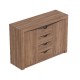 МГ Спальня "Соренто" Тумба с 4 ящиками и 2 дверцами (1400*440*985) (Дуб Стирлинг/Кофе матовый)