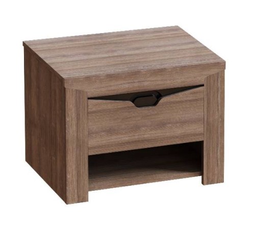 МГ Спальня "Соренто" Тумба с ящиком (600*385*450) (Дуб Стирлинг/Кофе матовый)