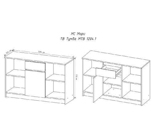 МС Мори Тумба под ТВ МТВ 1204.1 (МП/3) Белый