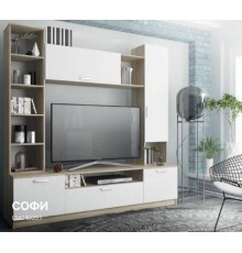 МС Софи Гостиная №4 Сонома/Белый СЦС 1900.1