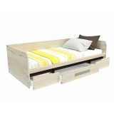 СБК Мале Кровать с/м 2000*900 (без основания) (958*2069*905) (Дуб галифакс белый)